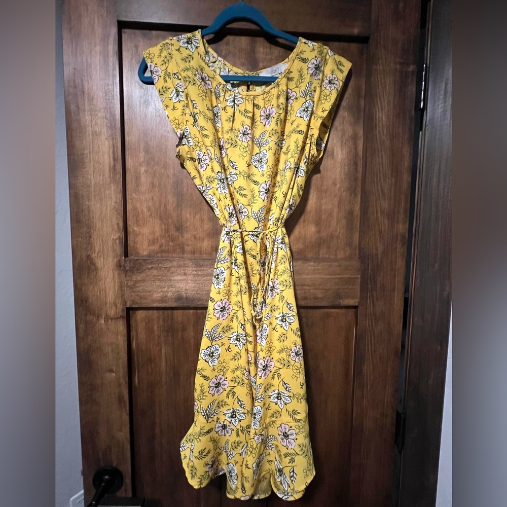 Yellow floral dress